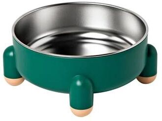 Uplifted Goods Ergonomic Elevated Stainless Steel Pet Feeder green