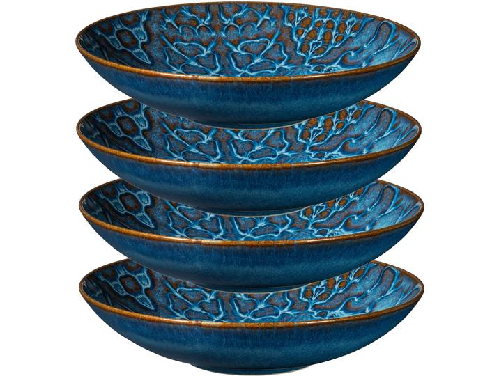 MÄSER Suppenteller-Set Trad. Tiles blau Steinzeug D 22 cm 4 Stk