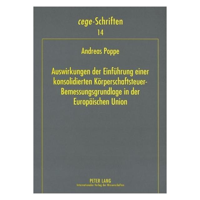 Peter Lang Poppe:Auswirkungen der Einführung einer (Deutsch, Andreas Poppe) (64886780)