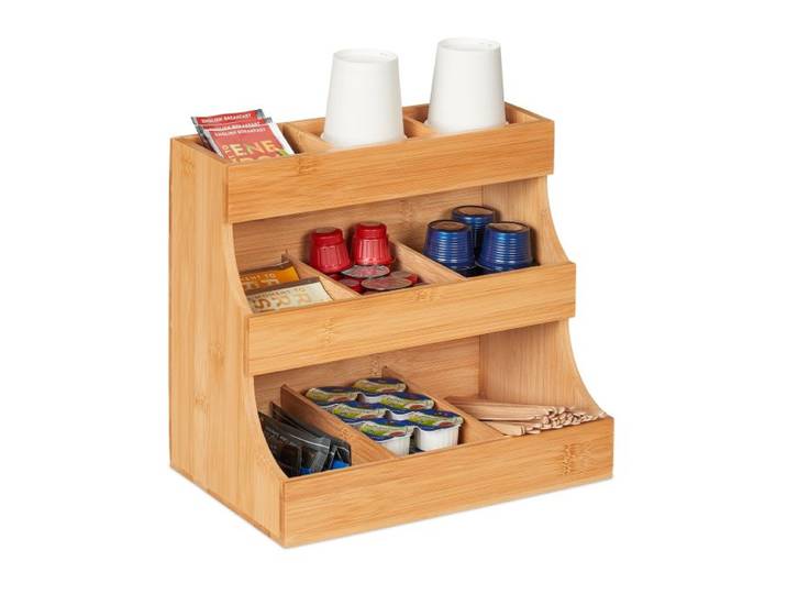 Relaxdays Kaffee Organizer 9 Fächer