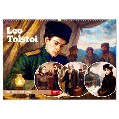 Leo Tolstoi (Wandkalender 2027 DIN A2 quer), CALVENDO Monatskalender