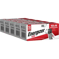 50x Energizer 123 CR123A Lithium Batterie 3V – EL123AP – Vorratspack