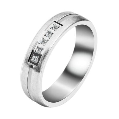 Partnerring AKZENT "Honest Affection, silberfarbig, langlebig" Gr. 58, silber (silberfarbig), Fingerringe, Damen, 58, Edelstahl