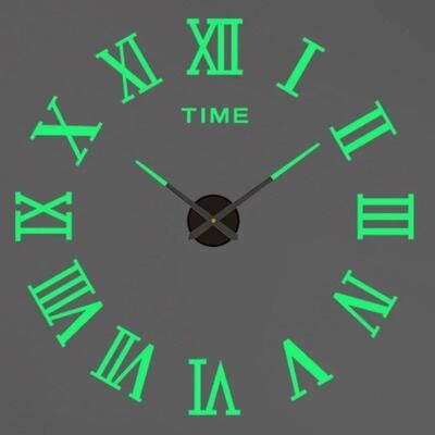 Uplift Essentials 3D Luminous Minimalist DIY Wall Clock 033 Luminous 3d 37 In (90cm)