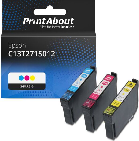 PrintAbout Druckerpatrone kompatibel mit Epson 27XL (T2715) - 3-Farben - Multipack