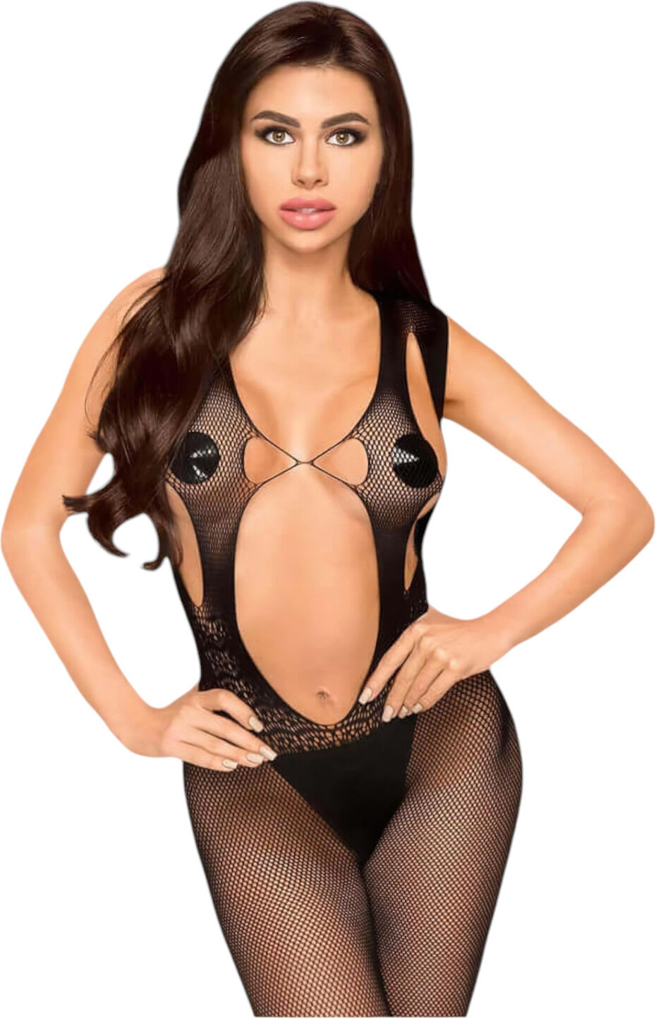 Penthouse Forbidden Fruit - Open Jumpsuit (Black)