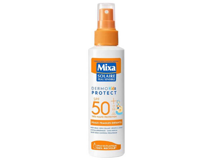 MIXA Dermo Protect Kids Spray Solaire Peaux Fragiles Enfants SPF50+ 150ml Vaporisateur