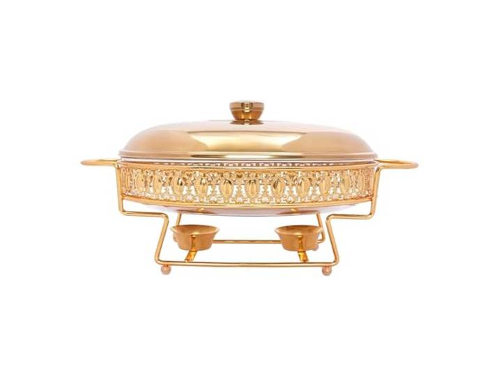 Chafing Dish Buffet-Set, Edelstahl, oval, Chafing chafing dish Lebensmittelpfanne mit Abdeckungen for Buffetservierer und Speisenwärmer