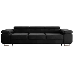 SCHLAFSOFA Wilson 3 Sitzplätze Schwarz