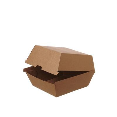 Ragaller GmbH & Co. Betriebs KG 200 Bio Hamburgerboxen braun unbedruckt Wellpappe extrastark 13x13x9cm (Bodenmaß) 15,2x15,2cm (Öffnung)