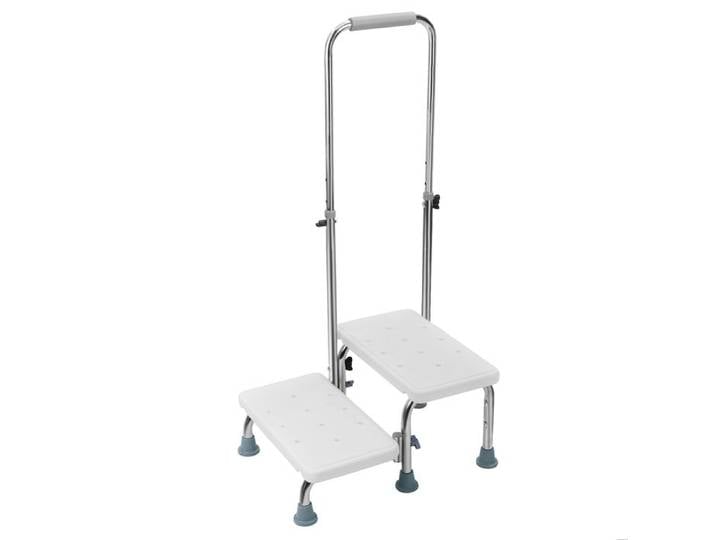 FLASIDU Marchepied Réglable Antidérapant avec Poignée - Sécurité pour Tous Âges Cuisine Lit Baignoire - Blanc - 100*50*42cm