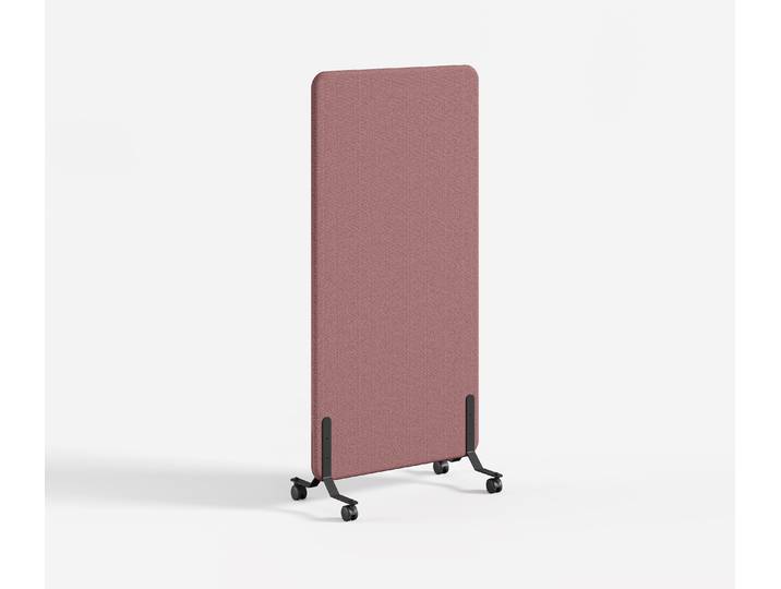 Mobile Textil Akustikstellwand Rose Schwarz 170x80cm