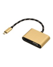 ROLINE Gold cableaapter. Type C HDM I+ VGA. 15cm Adapter Digital/Daten Digital/Display/Video 0,15 m (12.03.3165)
