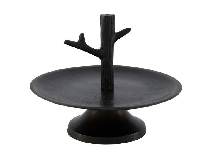 Etagere CHALET Chalet Branch , schwarz, Ø:19,5cm, Metall, Servierplatten, Etagere