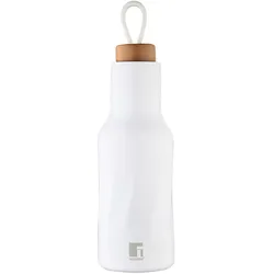 BERGNER - Wasserflasche 550 ml Natürlich Edelstahl weiß