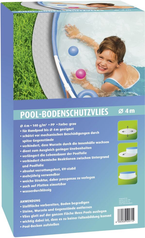 Premium Garden Bodenschutzvlies für Pools Ø 4 m