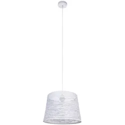 Decken Pendel Hänge Lampe Leuchte Metall Kabel Weiß Beleuchtung Wohn Ess Zimmer