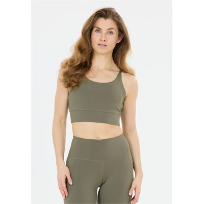 Sport-BH ATHLECIA "Elli V2", Damen, Gr. M, olivgrün, 80% Polyester, 20% Elasthan, unifarben, BHs Sport-BH, mit Quick Dry-Funktion