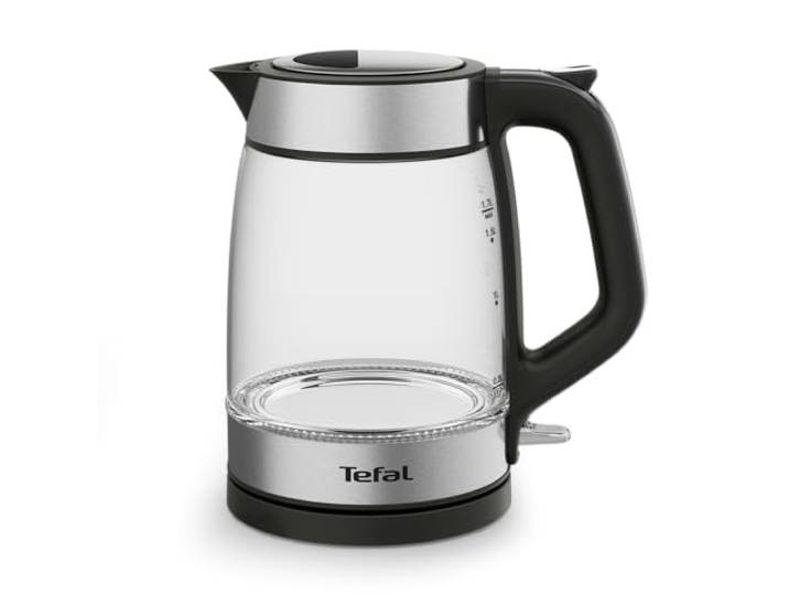 Tefal Glas-Wasserkocher, Elektrischer Wasserkocher, Messskala, 1,7 L Fassungsvermögen, Leicht zu Reinigen, Schwarz, KI605830