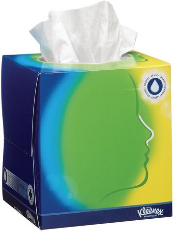 KLEENEX Ansiktsservett kub 3-lagers vit 56/fp