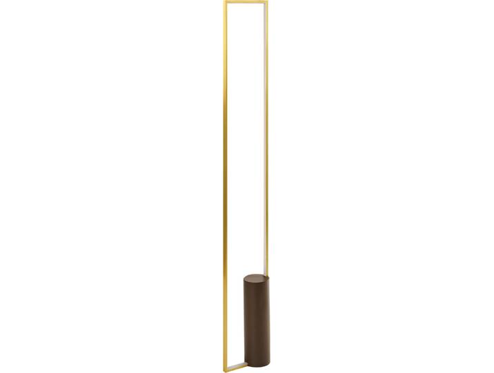 BELIANI LED Stehlampe Gold Aluminium Eisen Basis Licht Beleuchtung Schlafzimmer Wohnzimmer Modernes Design