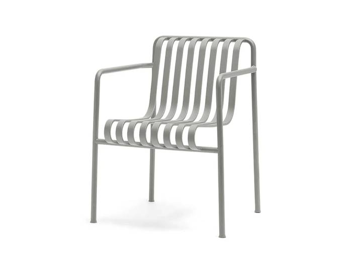 HAY Chaise Palissade Dining avec accoudoirs Sky grey