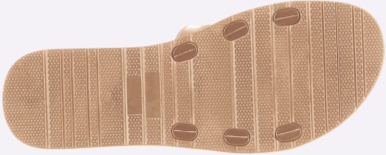 Badepantolette SIEBI`S, Damen, Gr. 40, beige (vanille), Synthetik, Schuhe Badepantolette vanille 40