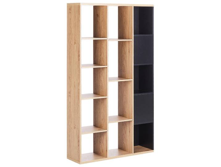 Beliani Bücherregal 175 cm Braun/Schwarz Bangor, 99x175x26 cm, Wohnzimmer, Regale, Bücherregale