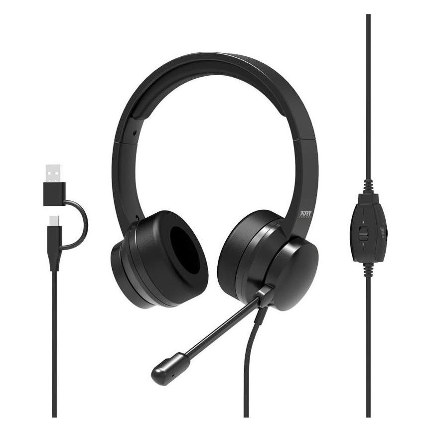 Port Designs Portdesigns USB-Headset mit Mikrofon (Kabelgebunden, USB-A) (901605)