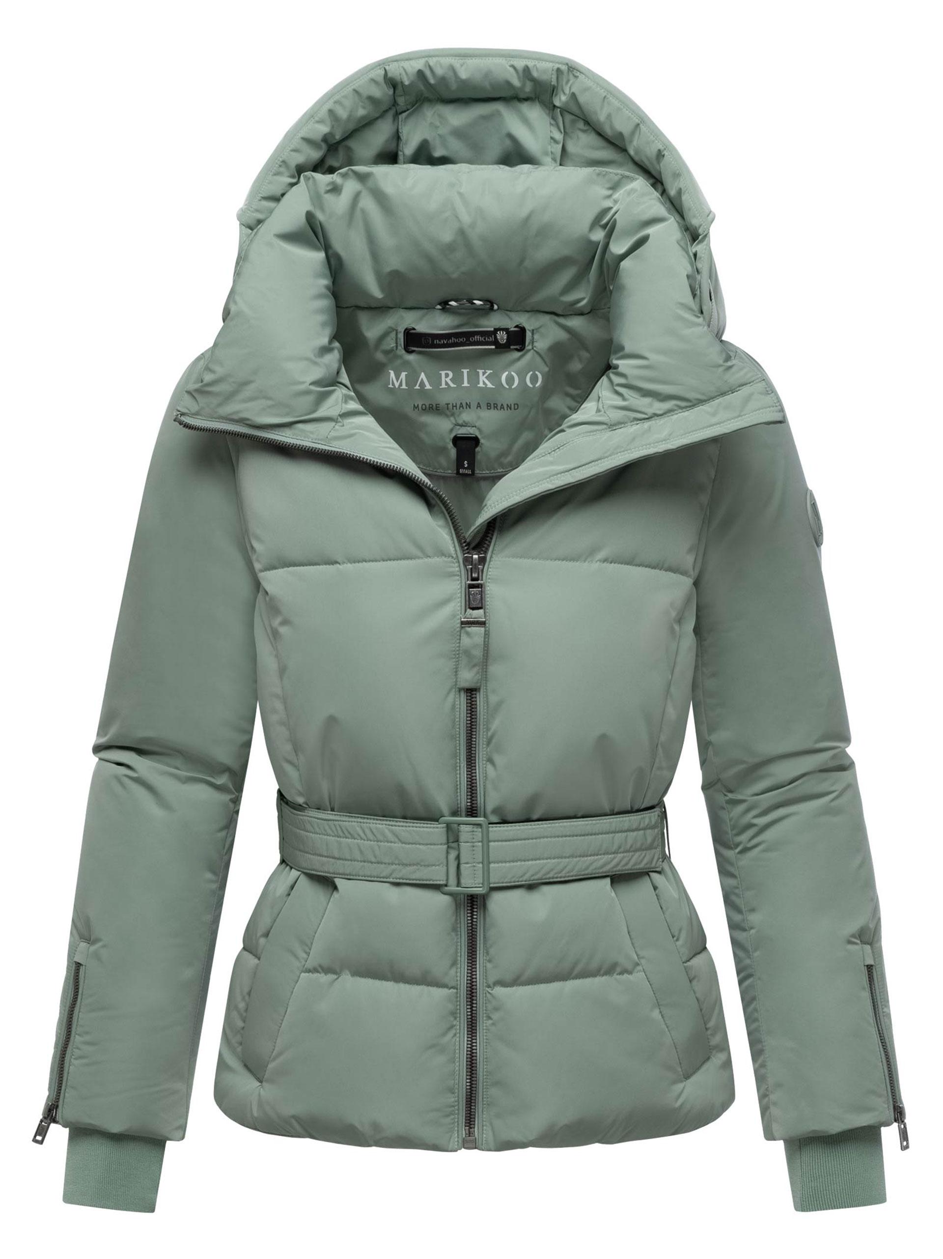 Marikoo Damen Steppjacke Aleyna mit Taillengürtel & Magnetverschlüssen