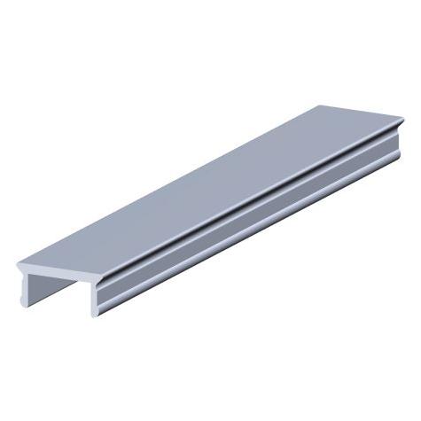RS PRO Cover strip, 8mm groove, Aluminium, 2m (8508511)