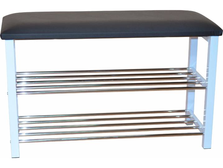 Schuhbank INOSIGN, weiss (weiß), B:57cm H:50cm T:30cm, Sitzbänke, Schuhbank