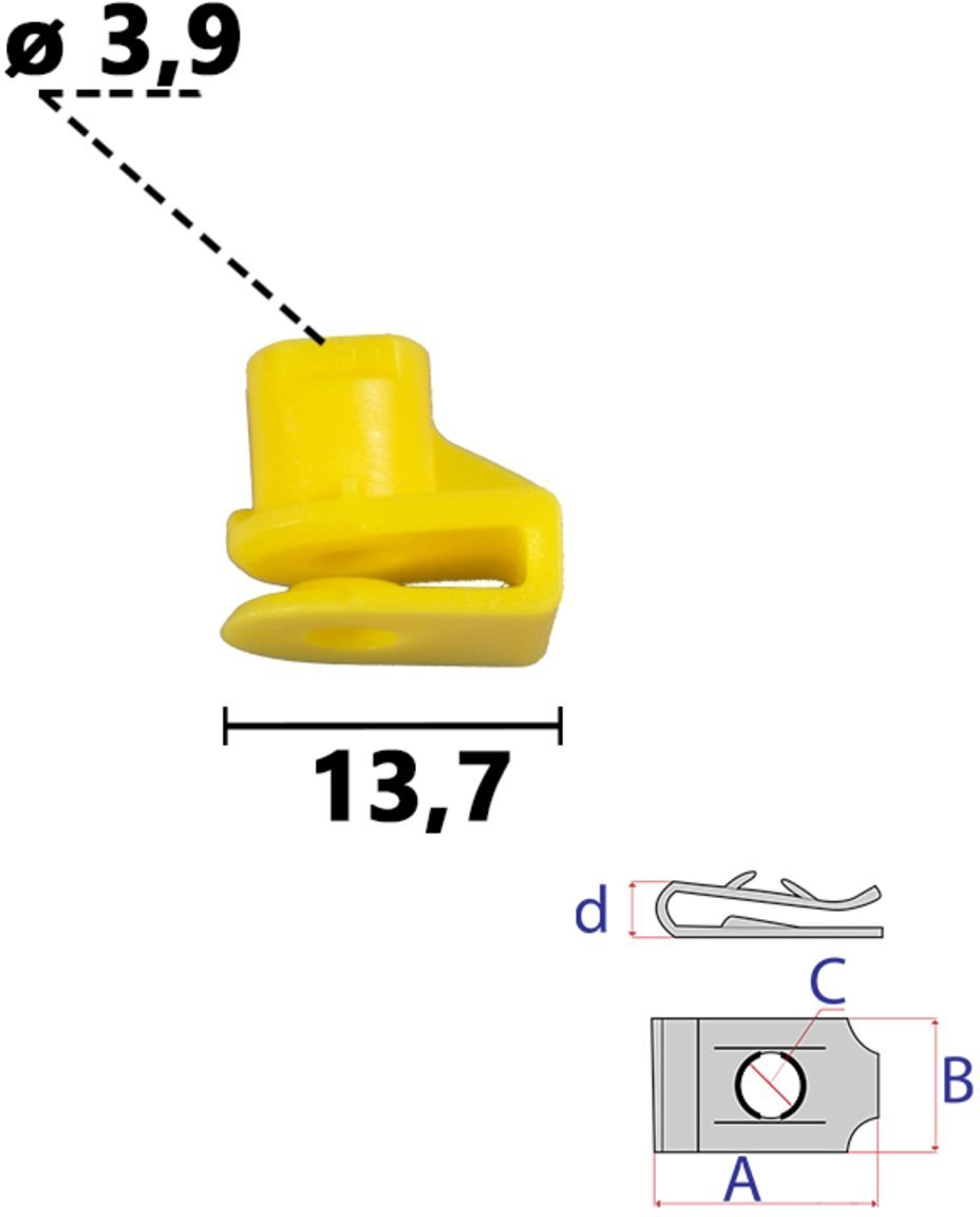 Clip zur Befestigung von Verkleidungen ROMIX ROM C70876