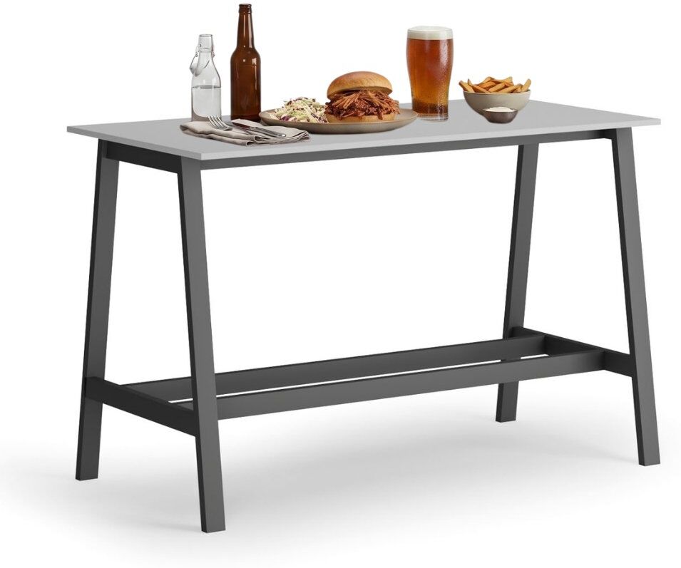B2B Partner Hoher Bartisch, 1600 x 800 mm, grau