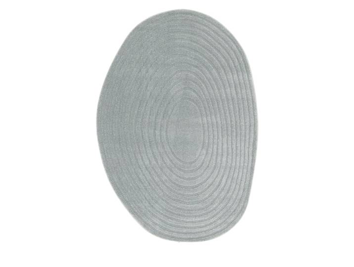 Tapis contemporain organique - 200x290cm bleu glacier polypropylène