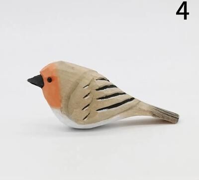 Inspired Living Hand Carved Wooden Bird Figurine For Rustic Home Decor And Bird Lover Gifts 4