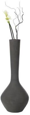 Uniquewise Tall Floor Vase, Modern Charcoal Grey Extra Large Floor Vase, 38-inch Trumpet Style Plastic Rope Vase