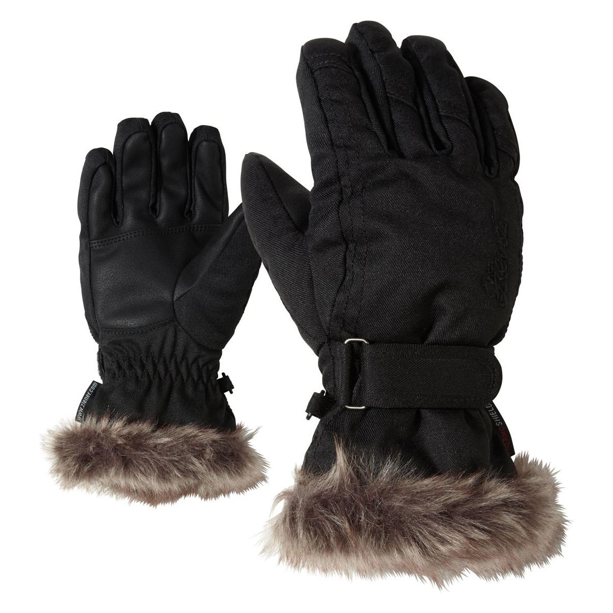 Ziener LIM Girls Glove Junior black-stru (474) 7,5 801938-474-7,5