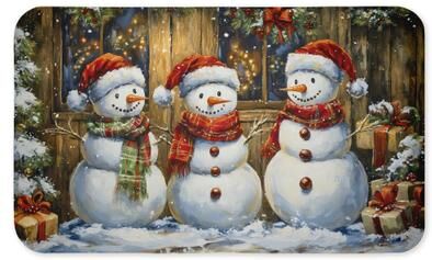 "Stupell Rustic Snowman Trio Printed Anti-Fatigue Floor Mat, design by Creative Studio, 30""x18"""