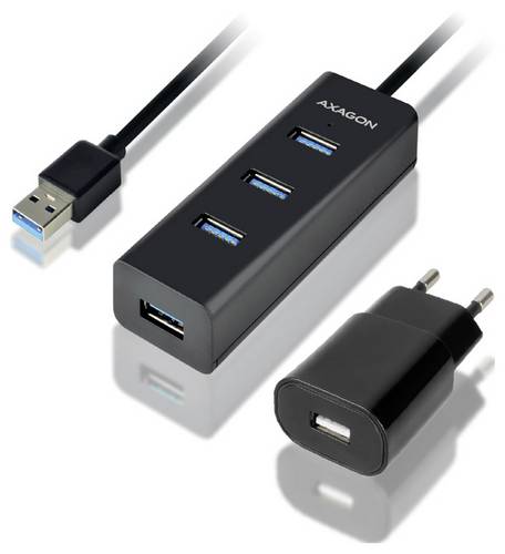 AXAGON HUE-S2BP USB-Hub 4 Port USB-A, Micro USB USB 3.2 Gen1 5 GBit/s