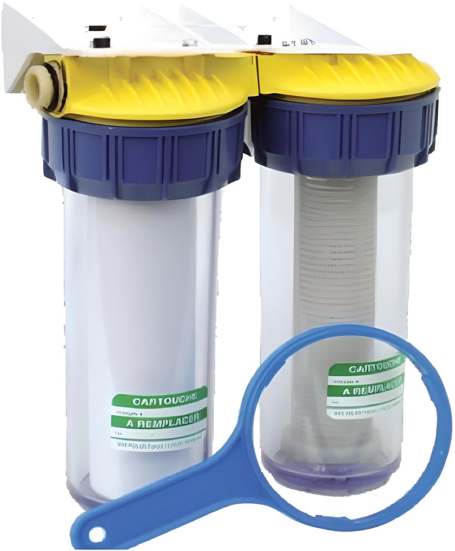 Double filtre anti-tartre 3/4'' avec équerre cartouche et clé POLAR FD34C