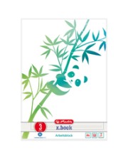 Herlitz GREENline Abbildung Grün Weiß A4 50 Blätter 70 g/m² Liniertes Papier Work pad sheet no.03 motif Panda (50039913)