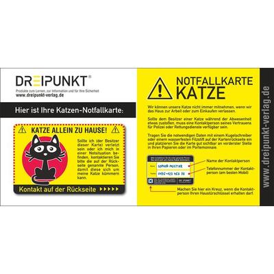 Notfallkarte 'Katze'; Nonbook von Schulze Media GmbH, Schulze Media