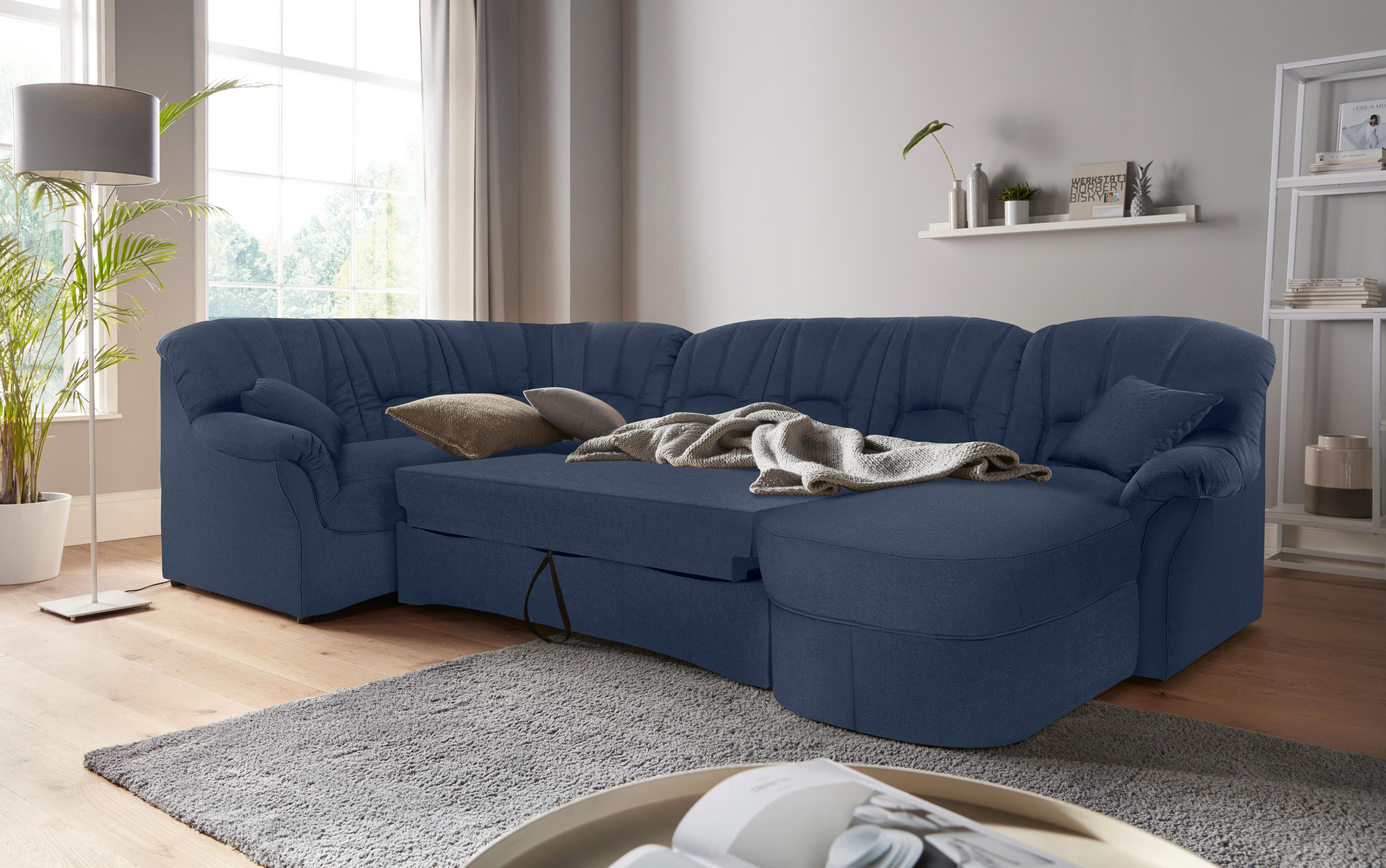 DOMO collection "Bahia mit viel Platz, Breite 308cm, zeitloses Design, U-Form" wahlweise mit Bettfunktion