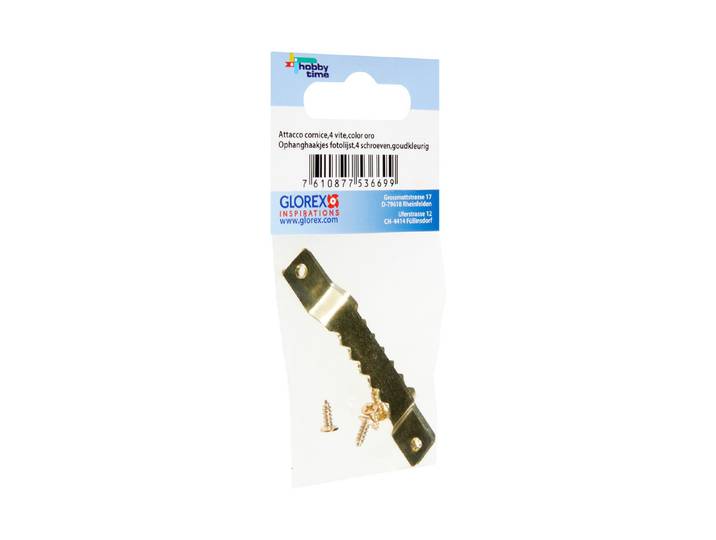 Glorex Bilderrahmen-Aufhänger Goldfarben 6.6 cm 2 Stück
