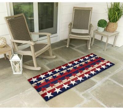 Liora Manne Lush Decor Frontporch Stars & Stripes Indoor/Outdoor Rug