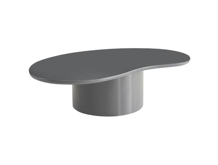 Tratesse Couchtisch 130x77 cm Grau Hochglanz