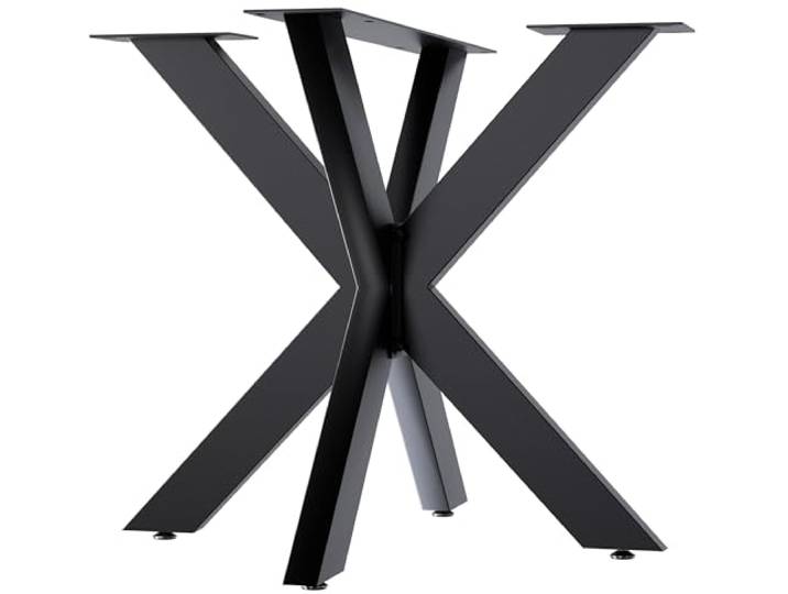 CLP Tischbeine Biloxi I Tischkufen für DIY-Tische I Höhe 71 cm I Sternförmiges Tischgestell aus pulverbeschichtetem Stahl - Farbe: schwarz, Größe: 85x85 cm