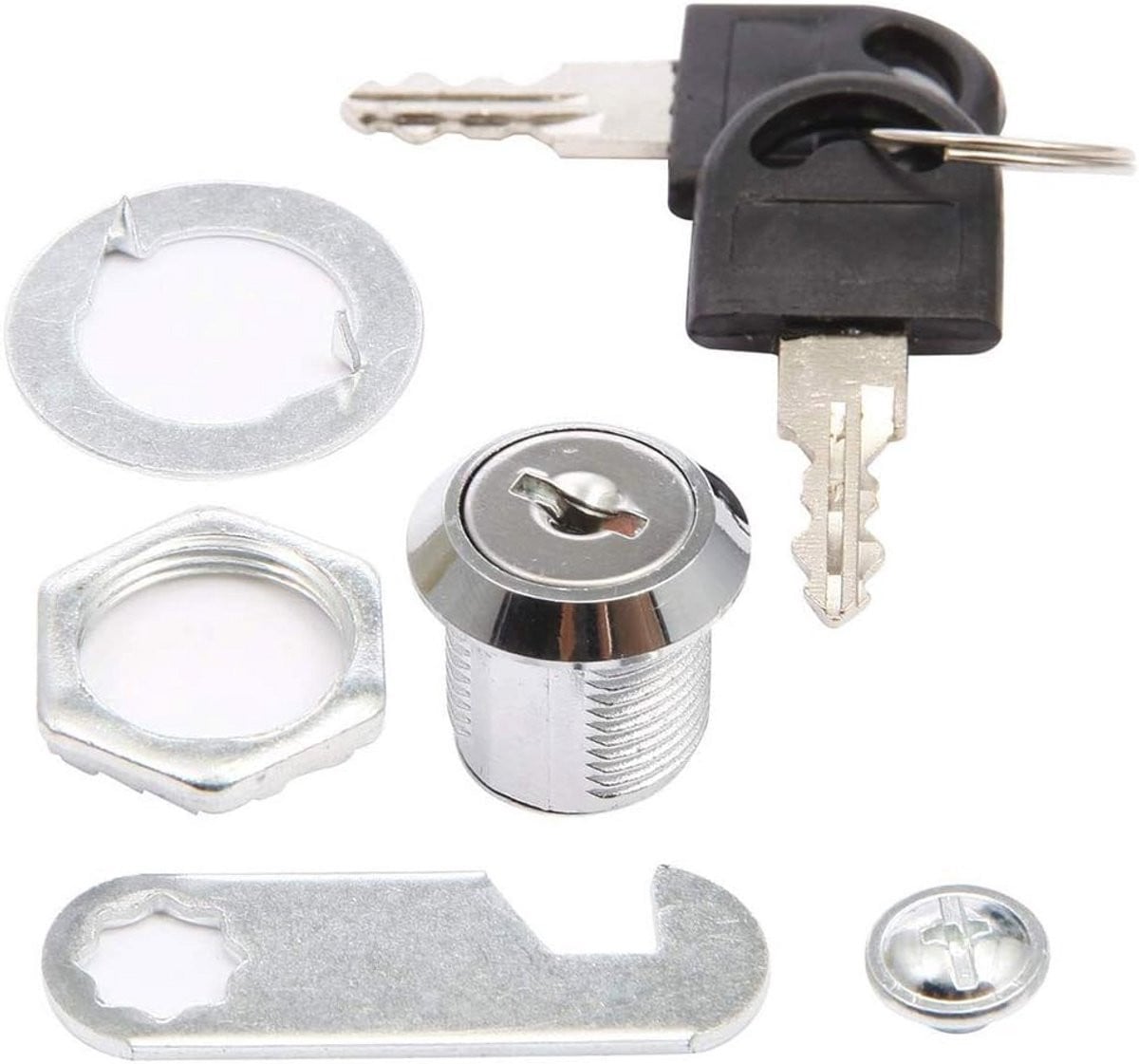 Kastslot met sleutels voor deuren, brievenbussen en lades - 16mm Cam Lock