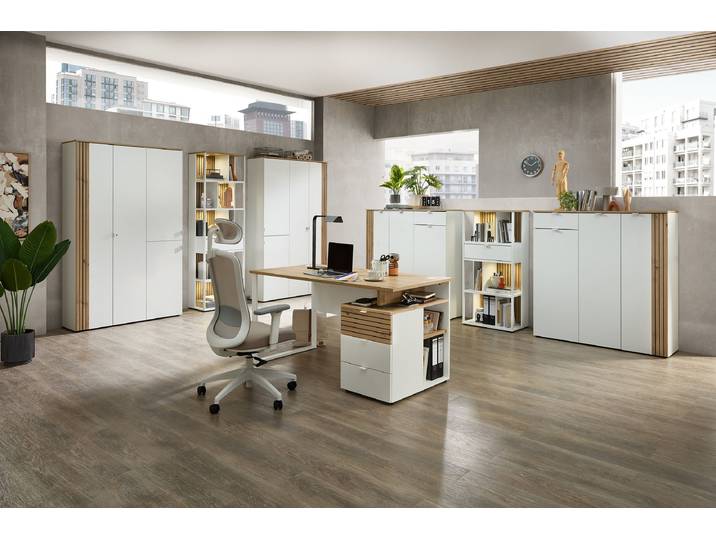 Armoire à dossiers Besco Type A 198cm Blanc/Blanc mat
